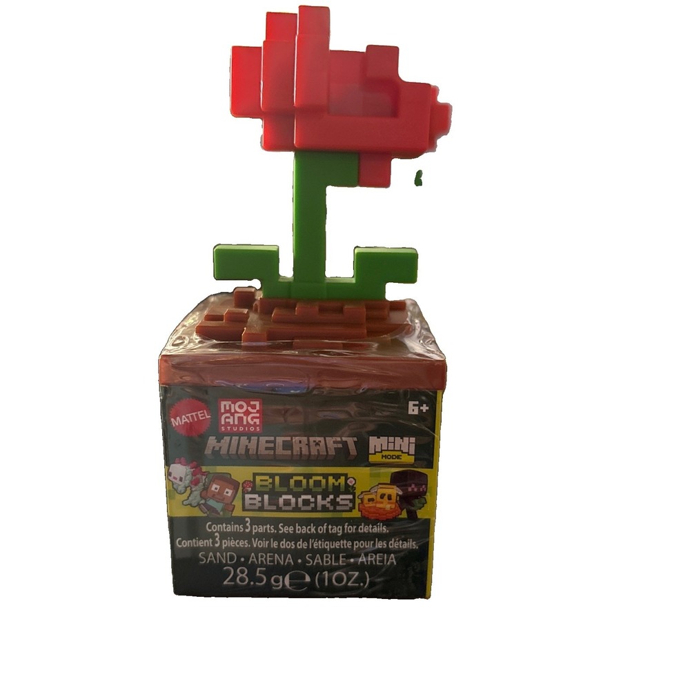 Mattel Minecraft Mini Mode - Bloom Blocks - POPPY (Snoozin' Bee-Zzzs)[1 Plant+]